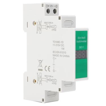 Imagem de Medidor de Tensão Em Trilho Din Display LCD Voltímetro Medidor de Energia Elétrica DC Voltímetro Digital