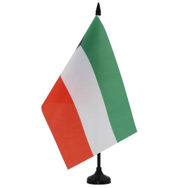Imagem de Bandeira de mesa do Kuwait 12 cm x 20.3 cm - Bandeira de mesa do Kuwait 21 x 14 cm - Bastão e base de plástico preto - AZ FLAG