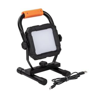 Imagem de Luz de trabalho recarregável LED, holofote portátil de 1000 lm com 2 modos de iluminação e rotação de 360°, luz de trabalho à prova d'água IPX4 para acampamento, pesca, reparo de carro, caminhadas