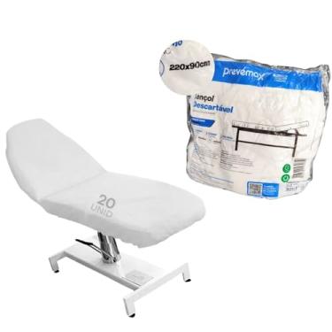 Imagem de Lençol Descartável TNT com Elástico 220x90 Capa de Maca 30un