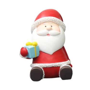 Imagem de UGPLM Estatueta de Papai Noel para Decoração de Natal, Lembrancinhas de Festa, Enfeite de Mesa, Escultura para Decoração de Escritório ou Estante
