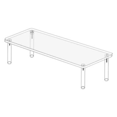 Imagem de harayaa Suporte de acrílico para exibição, expositor, fácil de limpar, transparente, organizador de figuras, brinquedos, cosméticos e