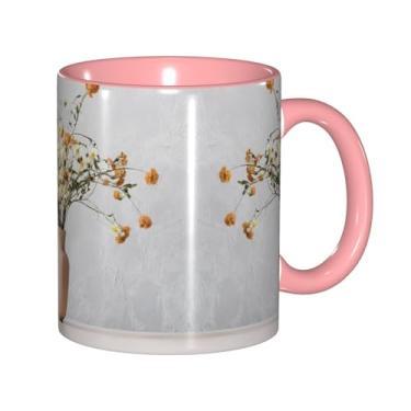 Imagem de Zeraoke Canecas de café criativas com estampa de orquídea de sino, personalizadas, presente para família, tamanho de 325 ml, unissex