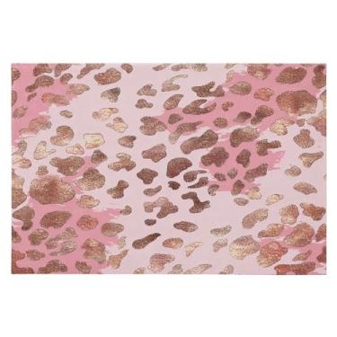 Imagem de CEBUGI Tapete de área 60 x 90 cm macio lavável tapete antiderrapante com revestimento de borracha leopardo tapetes de área para sala de estar, quarto, decoração de casa