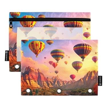 Imagem de Wassud Balões de ar quente voadores, pacote com 2, pastas de fichário, pastas de bolso com 3 furos, pasta organizadora para casa, escritório