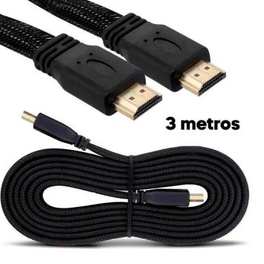 Imagem de Cabo Hdmi 3 Metros 4K Hd Full Hd 3D Para Tv Pc Gamer