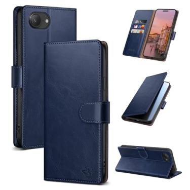 Imagem de SUANDUCK Capa carteira para iPhone 16e 6,1 polegadas capa flip magnética de couro com suporte para cartão de crédito com bloqueio RFID, capa protetora para celular feminina e masculina compatível com