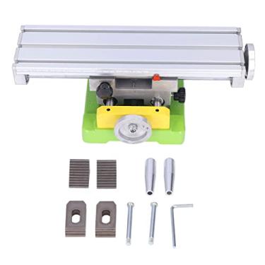 Imagem de Mesa de trabalho de fresagem Suporte de broca de bancada deslizante transversal Mesa de trabalho de perfuração multifuncional Mesa deslizante composta de liga de alumínio de PVC