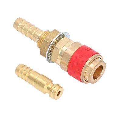 Imagem de LiebeWH Conector DE Mangueira DE ENCAIXE Rápido Adaptador DE Latão M8, FÁCIL DE INSTALAR, FEITO DE EXCELENTE MATERIAL DE LATÃO, KIT DE ENCAIXE RÁPIDO, COM MATERIAL DE BORRACHA PARA Tocha MIG TIG,