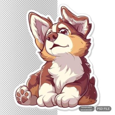 Imagem de Adesivos de Animais Fofo para Quarto Infantil e Projetos Artesanais Cor Gy Coração Divertido 40x40cm