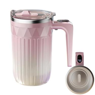 Imagem de Caneca de Agitação,Copo De 450ml | Com Batedor Amovível e Agitação Magnética Automática Recarregável - Para Leite Chá Cacau Chocolate Bebidas Casa