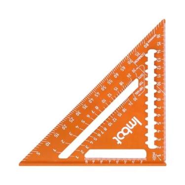 Imagem de Régua Triangular De Alumínio Com Dupla Escala, Ferramenta De Ângulo Pa