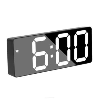 Imagem de Relógio Digital de Mesa com Alarme, Data, Temperatura e LED Grande – Funciona com Pilhas ou USB