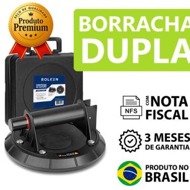Imagem de Ventosa Porcelanato Vidro Com Borracha Dupla Sucção Forte 200kg Piso M