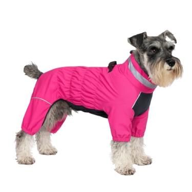 Imagem de Roupa de neve para cães à prova d'água de inverno – Jaqueta de corpo inteiro ao ar livre com anel de trela, forro de lã, casaco refletivo à prova de vento para cães de 4 pernas para cães pequenos a