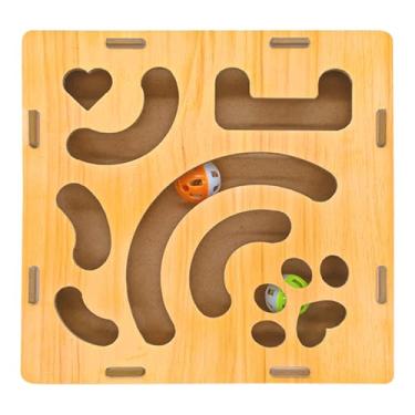 Imagem de Caixa de brinquedos para gatos - Jogos interativos divertidos para animais de estimação com bolas de sino - Brinquedo de gato em movimento - para casa, uso interno, ao ar livre, estimulação mental