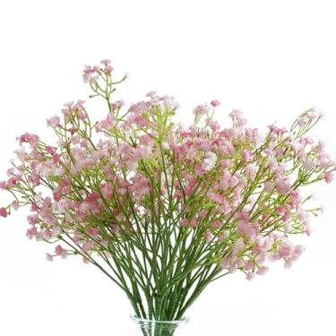 Imagem de Bairdish Babys Breath Flowers Artificial Bulk - Pacote com 15 buquês de decoração de festa de casamento de Gypsophila falsos, caules florais falsos para vaso doméstico, jardim, quinta, sala de estar