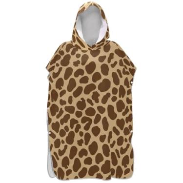 Imagem de Joisal Trocador de roupas para adultos, poncho de surfe, praia, banho com capuz, secagem rápida, pontos de leopardo, poncho masculino com capuz