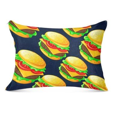 Imagem de Capa de almofada de flanela de alface de desenho animado padrão colorido padrão Queen King capa de travesseiro de cama, tamanho padrão, 50,8 cm x 66 cm