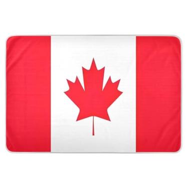 Imagem de Almofadas de cama laváveis com bandeira do Canadá, almofadas reutilizáveis para incontinência, almofadas de adulto para cama
