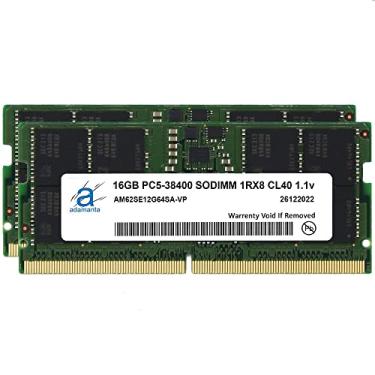 Imagem de Adamanta 32 GB (2 x 16 GB) compatível com MSI Raider GE76 12UGS-259 DDR5 4800MHz PC5-38400 SODIMM 1Rx8 CL40 1.1v 262 pinos Notebook módulo de memória RAM
