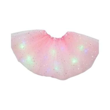 Imagem de Saia De Tule Com Luz LED Para Mulheres, Mini Tutu Para Fantasia De Dan