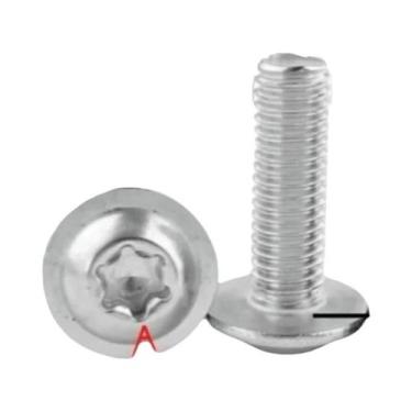 Imagem de Parafuso Torx Prateado/Preto Em Aço Inoxidável 304 M4 M5 M6 M8 Com Cab