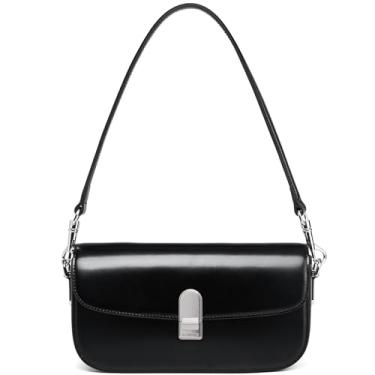 Imagem de LAFESTIN Bolsas transversais pequenas acolchoadas para mulheres com alça de corrente, bolsas transversais femininas de embreagem macia, Knight Black