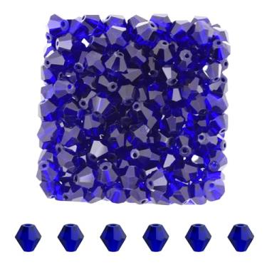 Imagem de Mandala Crafts Contas de cristal bicone de tanzanita de 8 mm de profundidade – 200 contas de vidro facetadas para fabricação de joias, pulseiras, colares, brincos e contas