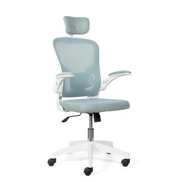 Imagem de Brin7 - Cadeira de Escritório Brin7 B7 001 Ergonômica Branca Mesh