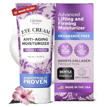 Imagem de LilyAna Naturals Creme Para Os Olhos - Creme Para Os Olhos Para Olheiras E Inchaço, Creme Para As Olheiras, Creme Antienvelhecimento Para Os Olhos Que Reduz Linhas Finas E Rugas (1,0 Onça, Rosa Mosq