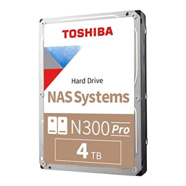 Imagem de Toshiba N300 PRO Disco rígido interno NAS de tamanho grande de 4 TB (até 24 baias) de 3,5 polegadas - Taxa de carga de trabalho de até 300 TB/ano CMR SATA 6 GB/s 7200 RPM 512 MB Cache - HDWG740XZSTD
