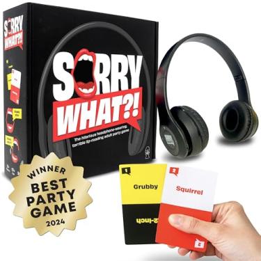 Imagem de Sorry What - Hilarious Terrible Lip Reading Adult Party Game - Based On The Headphone Challenge TikTok Trend - 2+ Players 40,000 Funny Word Phrase Combinations - Card Game for Adults, Birthday Gifts