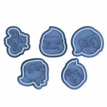 Imagem de Cortador Biscoito Molde Forma DIVERTIDAMENTE Marcador Carimbo Pasta Am