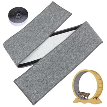 Imagem de Kisangel Tapete de esteira para gatos, roda pequena, suprimentos para gatos, protetor de roda de madeira, tapete de esteira, suprimentos para móveis, almofada de feltro para gatos, tapete de feltro