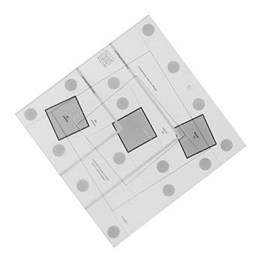 Imagem de Régua de Colcha Log Cabin Acrílico Transparente Ferramenta Corte para Costura Fácil Usar Antiaderente Leve com Marcas em Preto e Branco Design Padrão