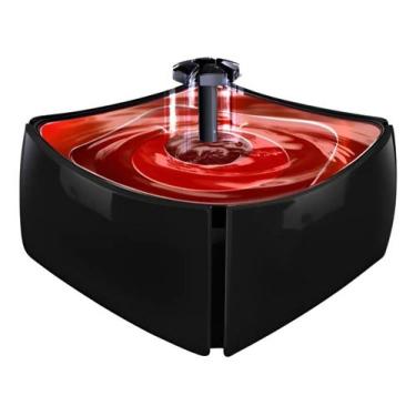 Imagem de Fonte Bebedouro Gato Cães Pet 1,8l Com Filtro Cor Vermelho - Mec Pet, 