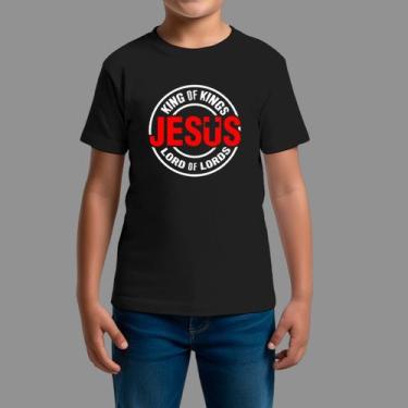 Imagem de Camisetas Infatil Básica Masculina Casual Estilosa Gola Redonda King O