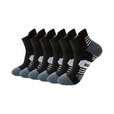 Imagem de Meias De Corrida Unissex Para Maratona, 3 Pares, Meias Curtas De Espor