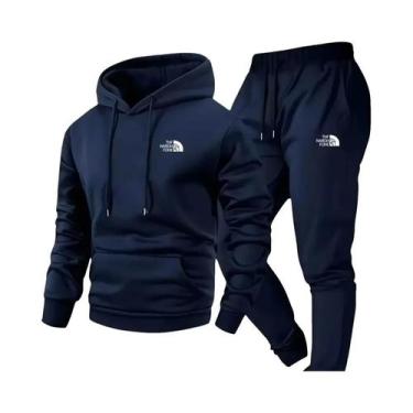 Imagem de Conjunto Casual Masculino De Outono Inverno Com Estampa, Moletom Com C