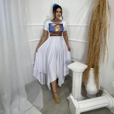 Imagem de Vestido de Dança Coreografia Plus Size SARÇA ARDENTE Moda Evangélica -