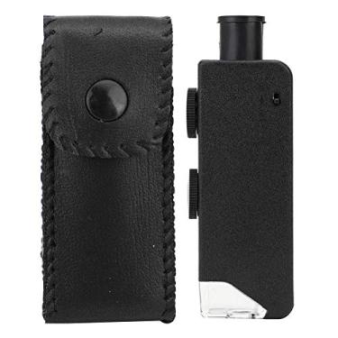 Imagem de plplaaoo Lupa de microscópio LED de bolso portátil ajustável 60 100X Zoom luz brilhante para home office laboratório joalheria lentes de vidro óptico de plástico 83 mm