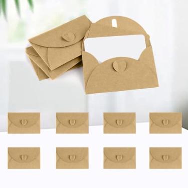 Imagem de Pacote com 8 envelopes de papel kraft vintage, envelopes recicláveis duráveis para convites de casamento, cartões comemorativos, notas de negócios e cartas pessoais