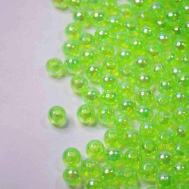 Imagem de Miçanga Bolinha de SabãoVerde Neon 6mm- aprox 450 peças- 50g - La Mode