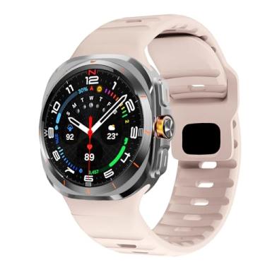 Imagem de AHGDDA Para samsung galaxy assista ultra cinta 47mm acessórios pulseira cinto esporte silicone correa pulseira para galaxy watch7 ultra pulseiras(Pink)