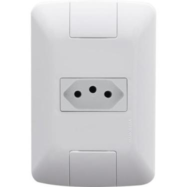 Imagem de Conjunto Tomada 2P+T 20A/250V Aria Branco Tramontina