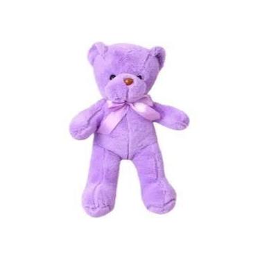 Imagem de Urso De Pelúcia Com Fita Multicolorida Brinquedo Macio Para Presente D