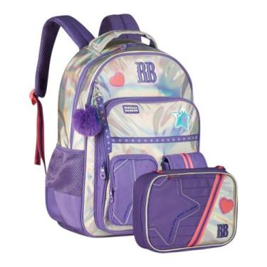 Imagem de Mochila Escolar Juvenil De Costas Rebecca Bonbon Estojo Box 100 Lápis,