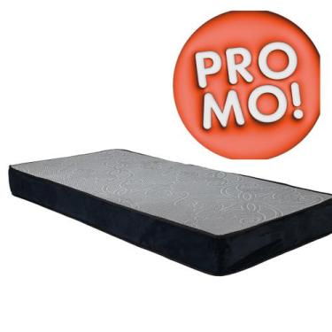 Imagem de Colchão De Solteiro,Cinza em Espuma D28,Dupla Face,Pode ser Utilizado 
