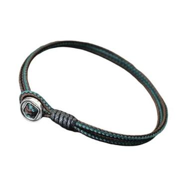 Imagem de Pulseira De Corda Trançada Fina De 3mm Para Homens, Acessórios Casuais